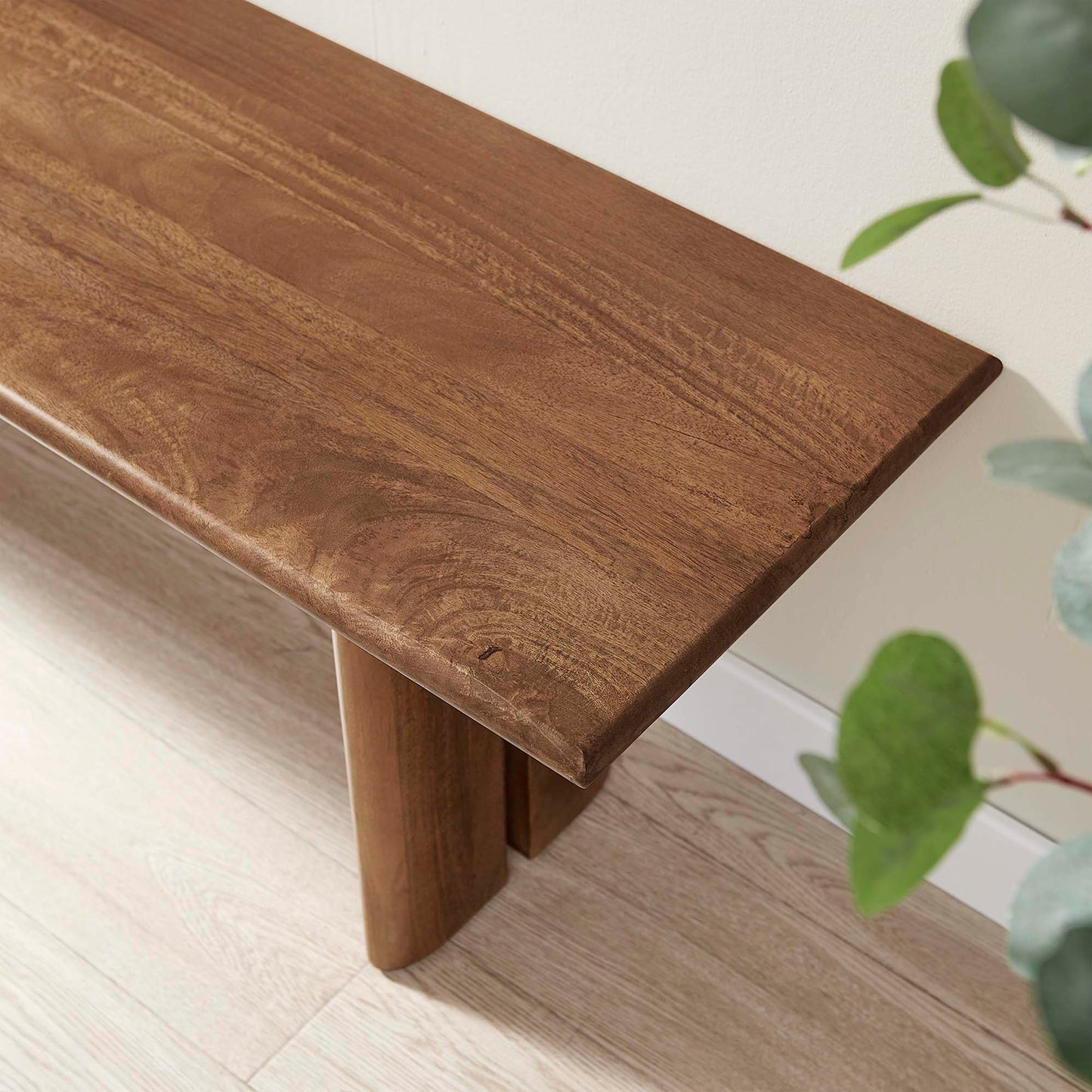 Ember 58" Wood Bench in Walnut