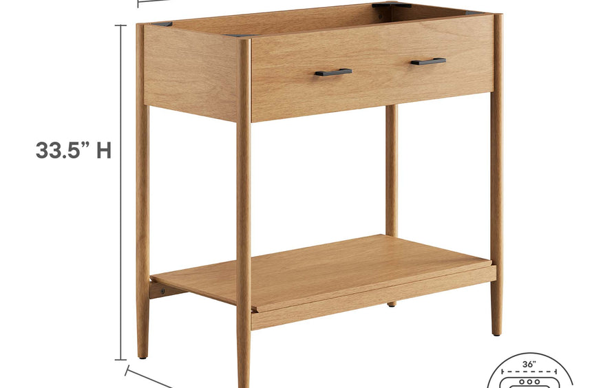 Quill 36" Bathroom Vanity Cabinet (Sink Basin Not Included) in Natural