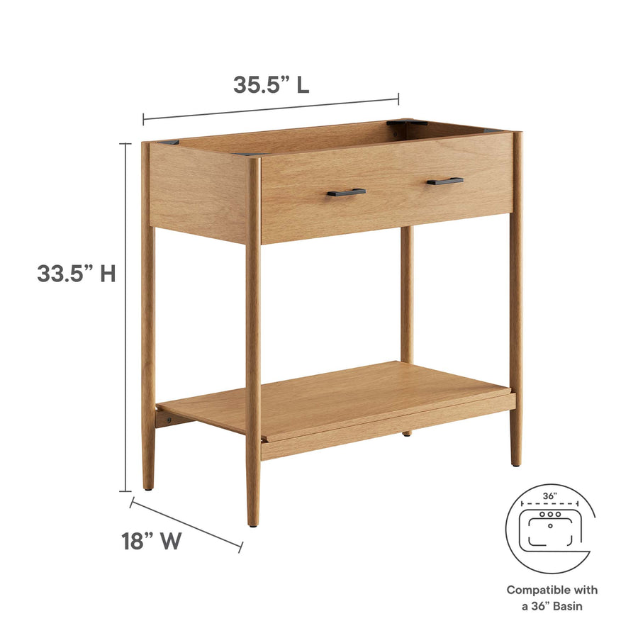 Quill 36" Bathroom Vanity Cabinet (Sink Basin Not Included) in Natural
