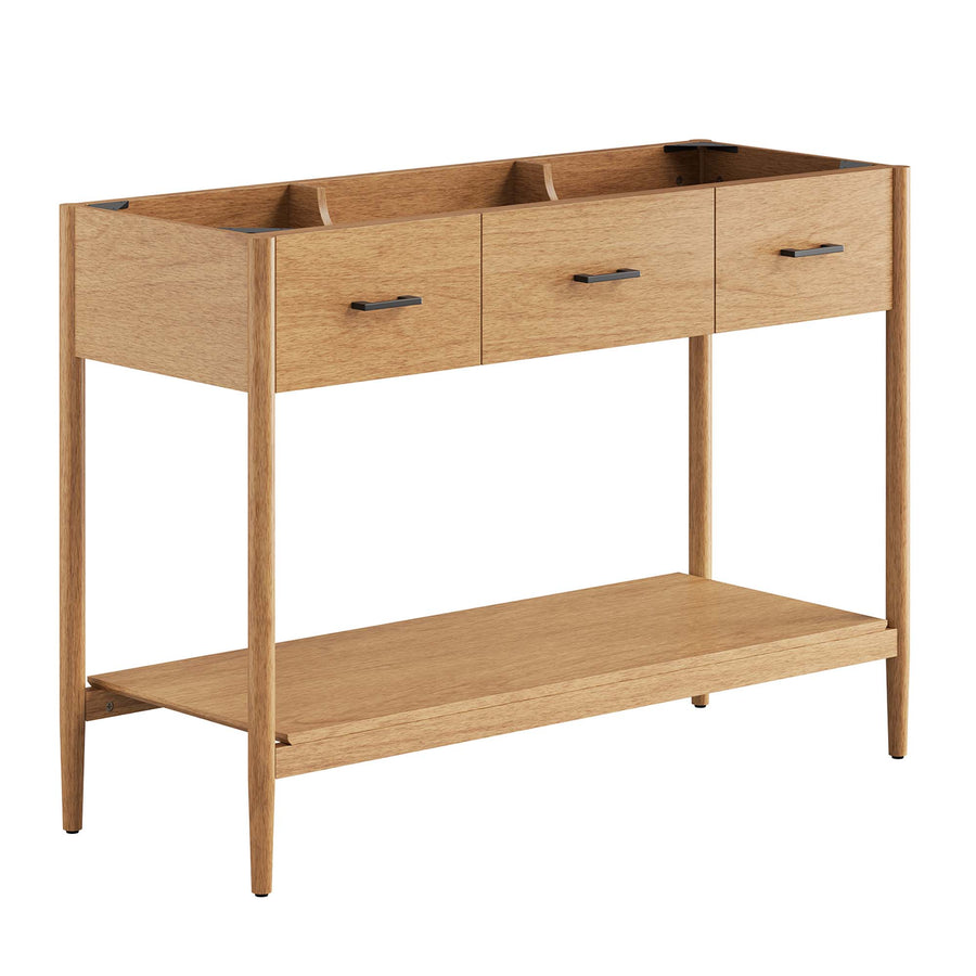 Quill 48" Single Sink Compatible Bathroom Vanity Cabinet (Sink Basin Not Included) in Natural