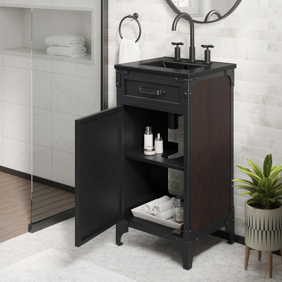 Clover 18" Bathroom Vanity in Black Black