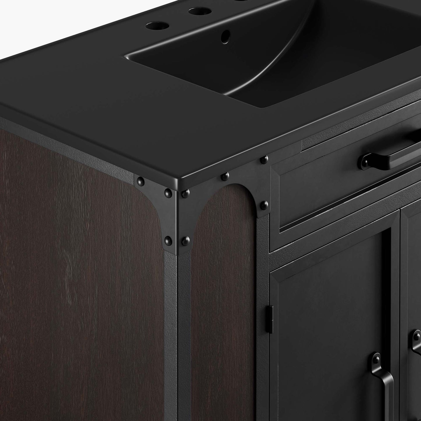 Clover 36" Bathroom Vanity in Black Black