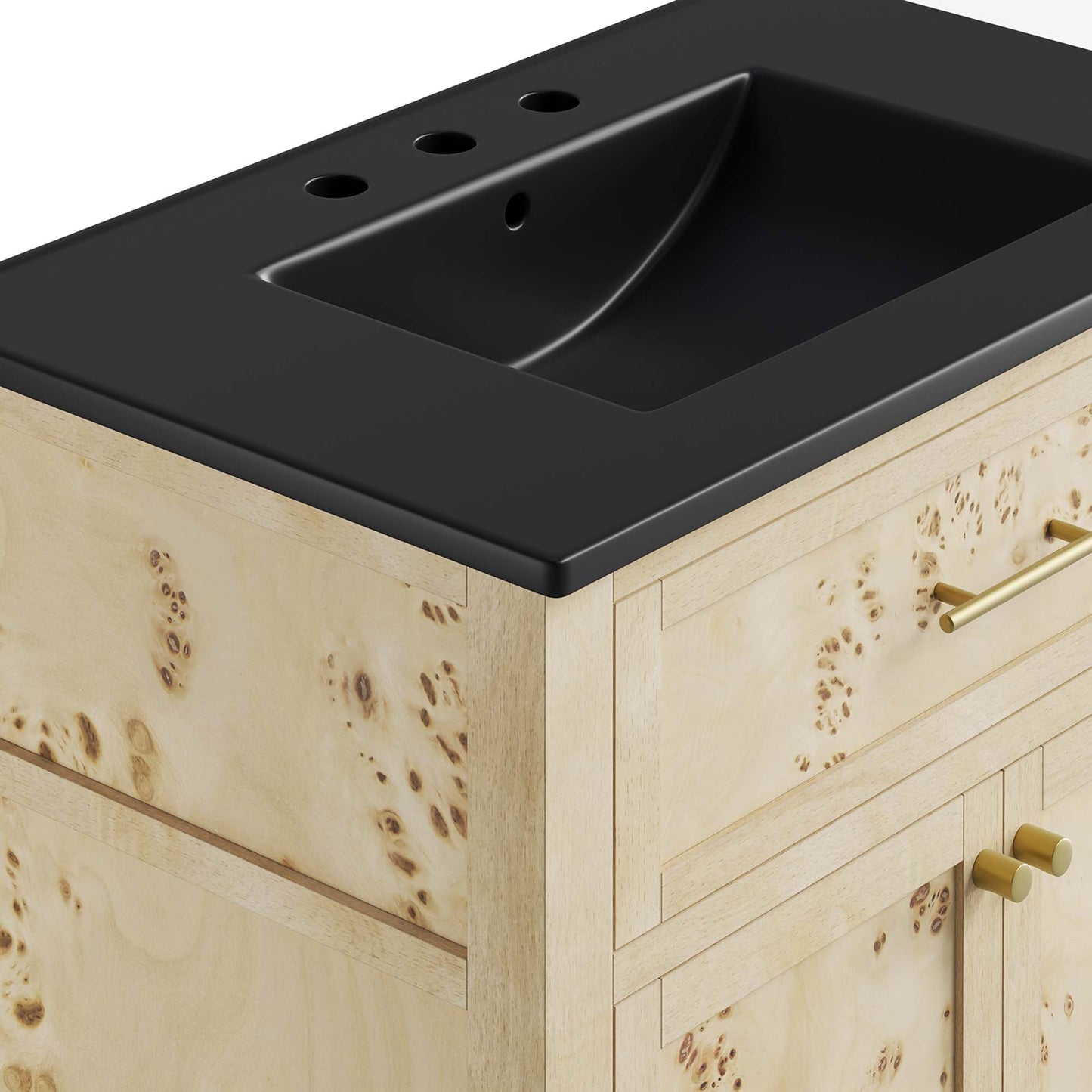 Onyx 30" Wood Bathroom Vanity in Black Burl