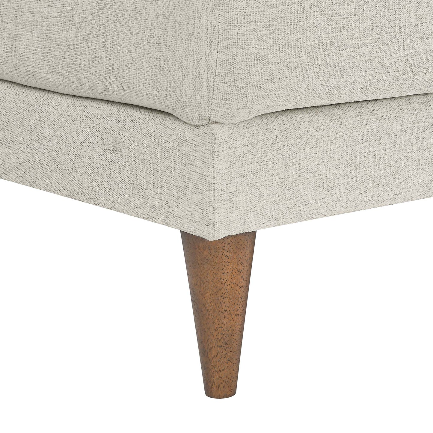 Manor Down Filled Overstuffed Ottoman in Ivory Fabric
