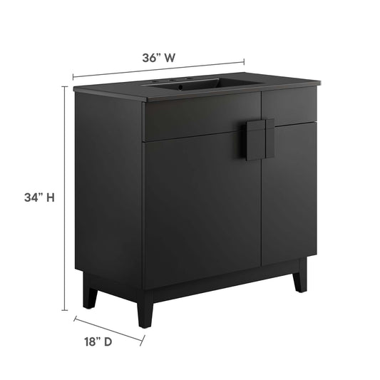 Miles 36" Bathroom Vanity by Furniture For America