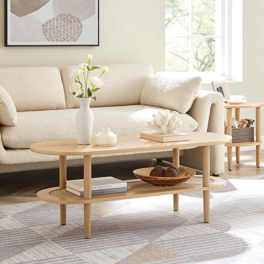 Touriga Oval Coffee Table in Oak