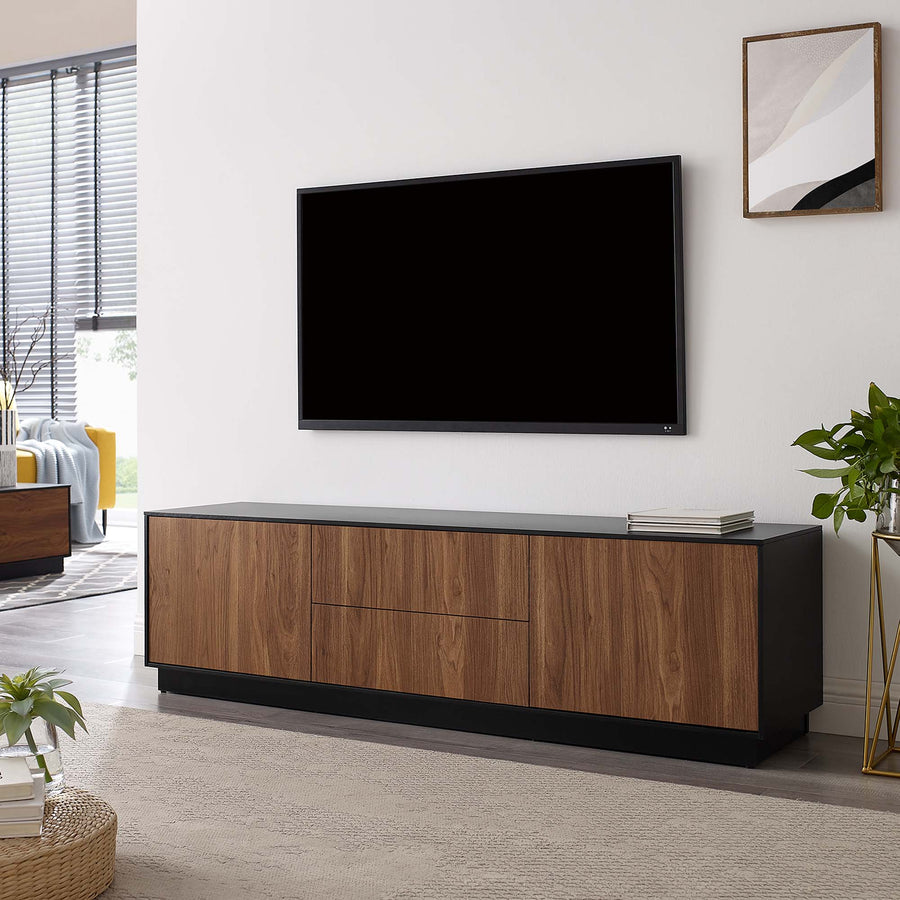 Sandalwood 63" TV Stand in Black Walnut