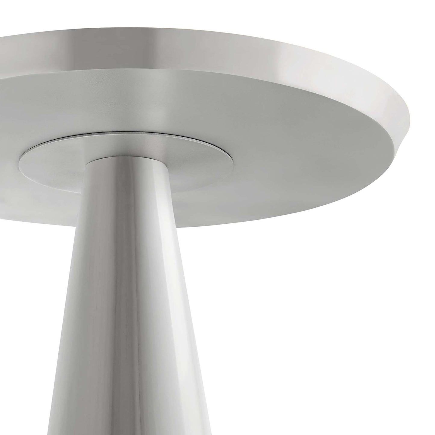 Morella Round Side Table in Nickel