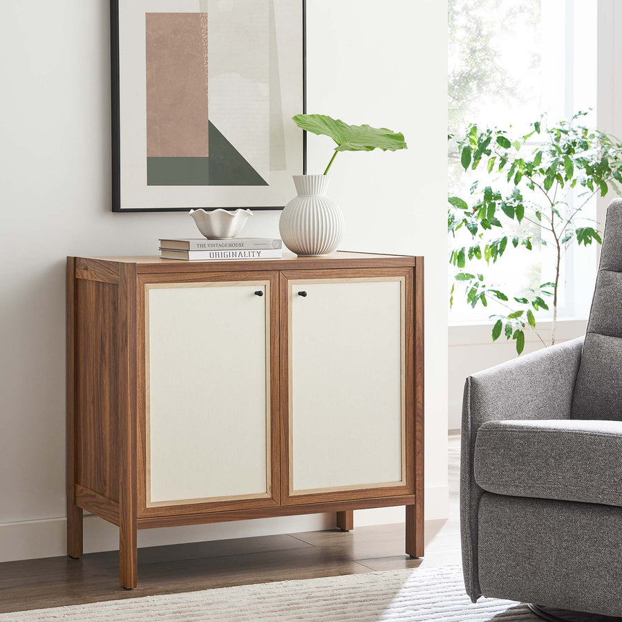 Sorrel 33" Wood Grain Storage Cabinet in Walnut