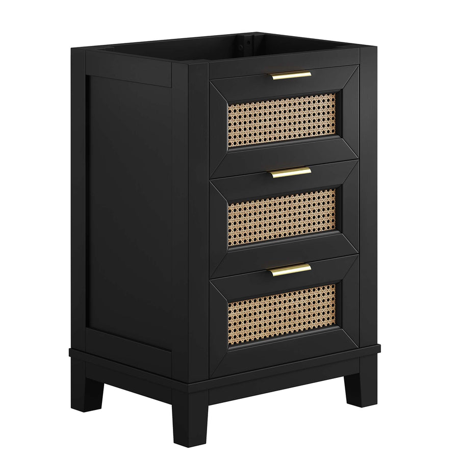 Tobin 24" Solid Wood Bathroom Vanity Cabinet (Sink Basin Not Included) in Black