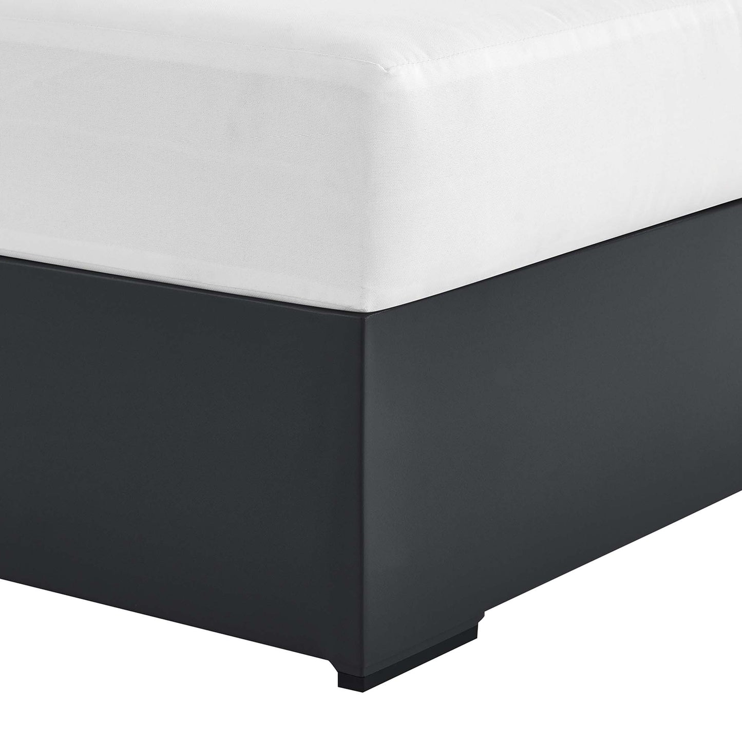 Aspen Outdoor Patio Powder-Coated Aluminum Modular Right-Facing Chaise Lounge in Gray White