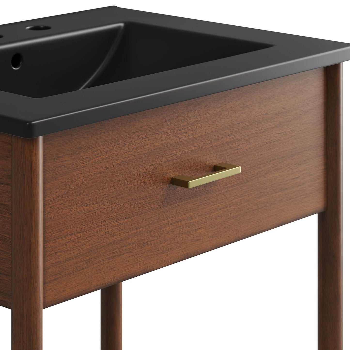 Quill 24" Bathroom Vanity in Walnut Black
