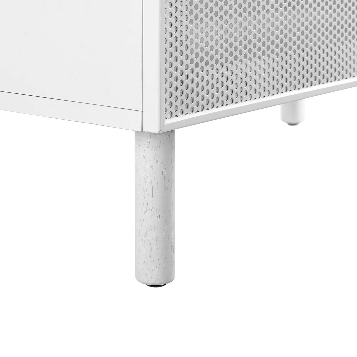 Nash 36" Perforated Metal Bathroom Vanity in White White