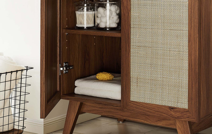 Wren 30" Bathroom Vanity in Walnut White