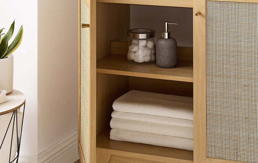 Wren 36" Bathroom Vanity in Oak White