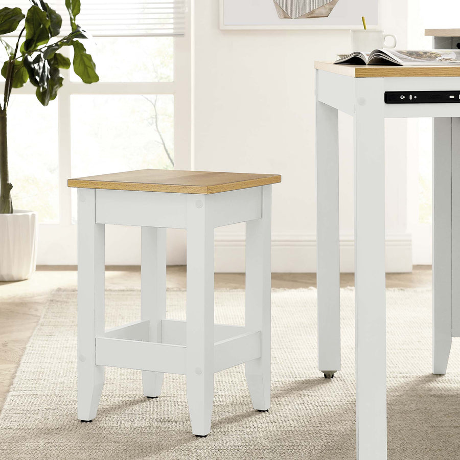 Vejle Kitchen Stool in Oak White