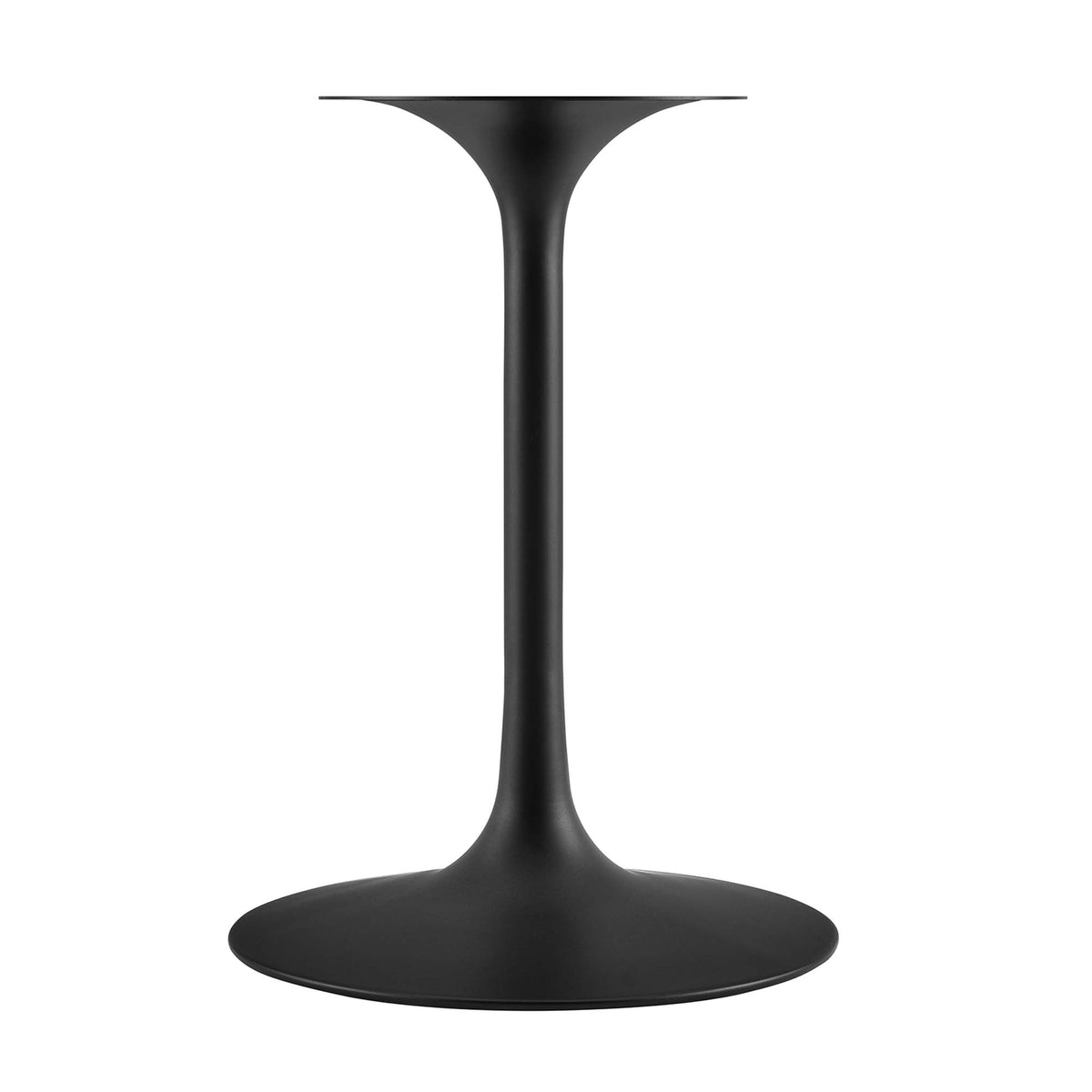 Lumen 36" Round Faux Travertine Dining Table in Black Travertine