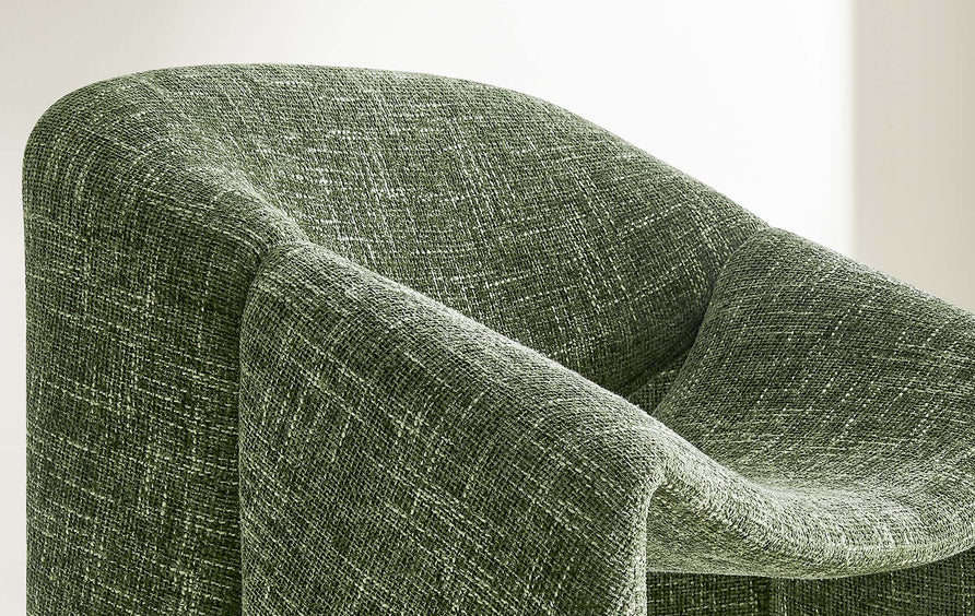 Noor Chenille Upholstered Accent Chair in Basil