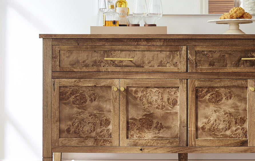 Onyx 62" Wood Sideboard in Brown
