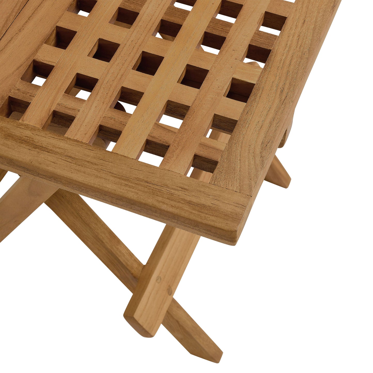 Nova Outdoor Patio Teak Wood Side Table in Natural