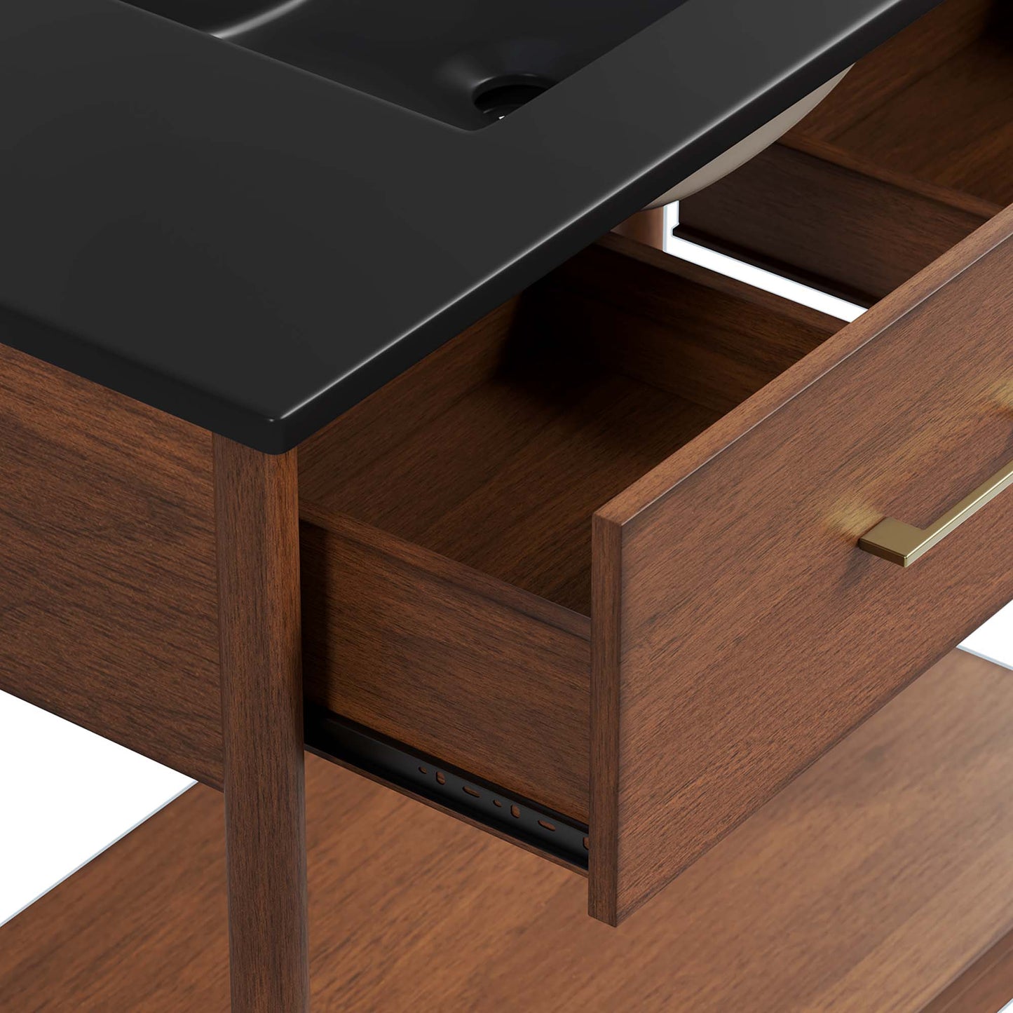 Quill 36" Bathroom Vanity in Walnut Black
