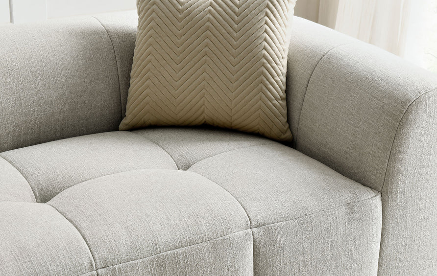 Anvil Upholstered Fabric Sofa in Linen