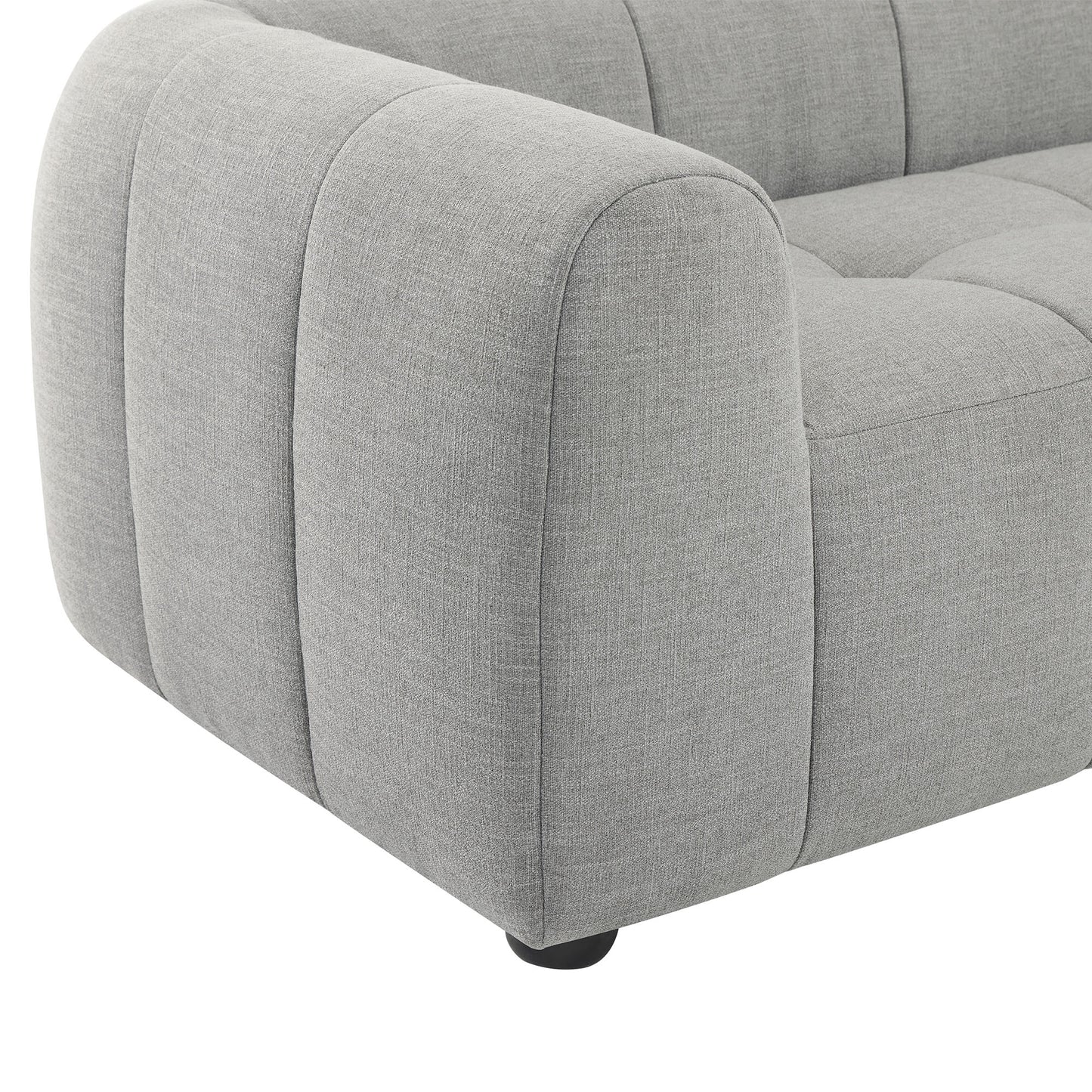 Anvil Upholstered Fabric Sofa in Pewter