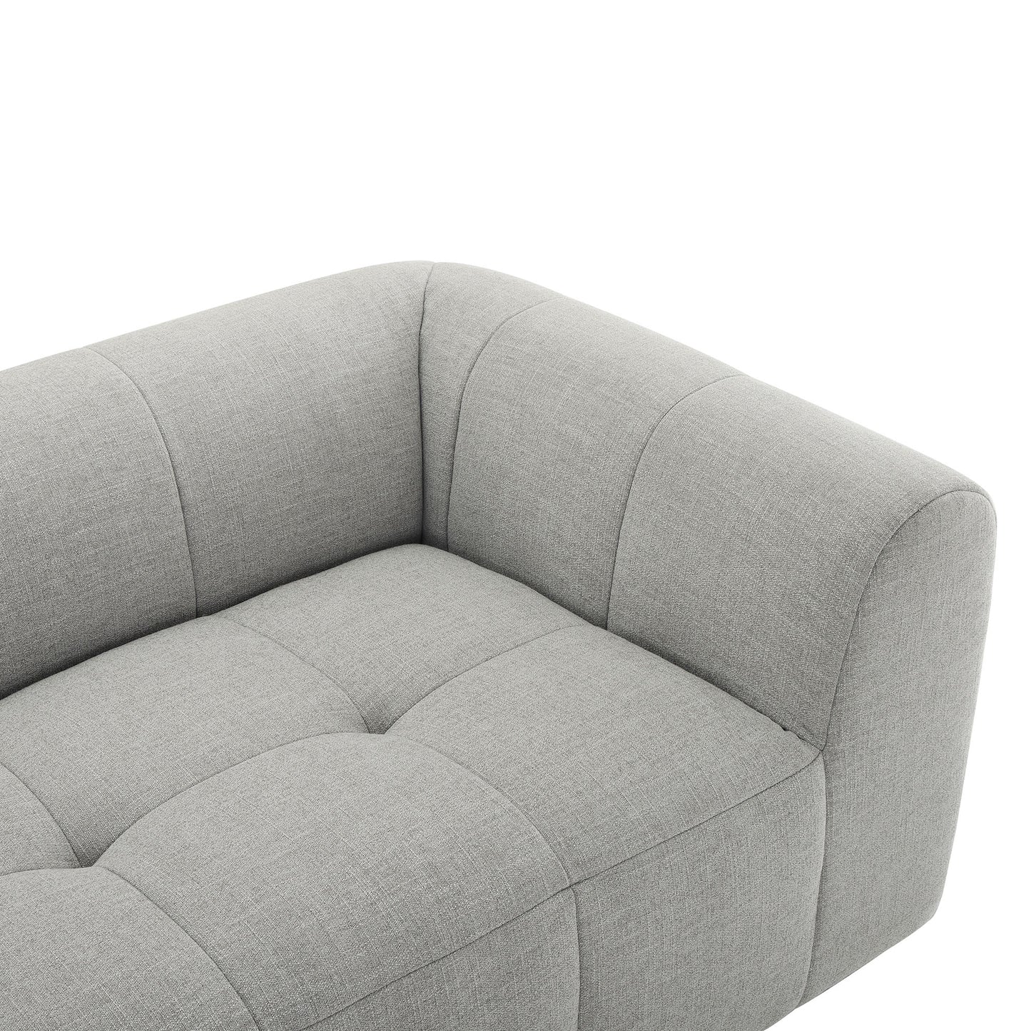 Anvil Upholstered Fabric Loveseat in Pewter