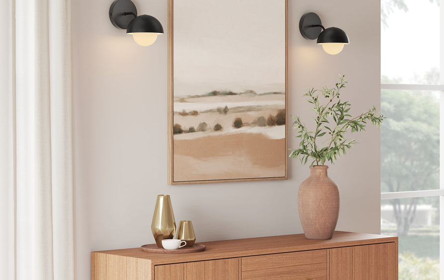 Arlo Globe Wall Sconce in Black