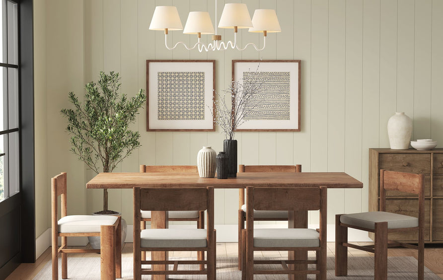 Saffron Squiggle 4-Arm Pendant Light in Natural White