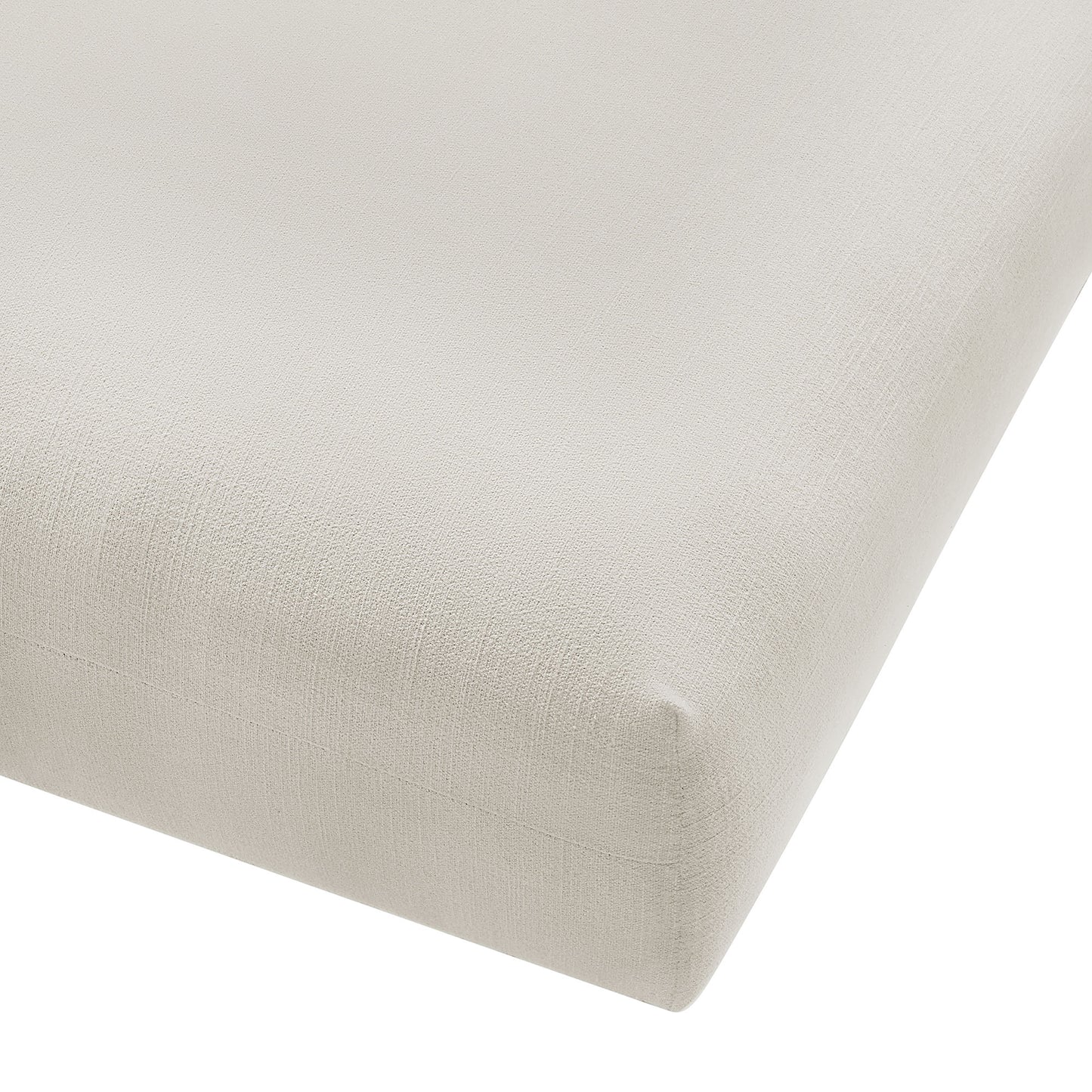 Reed Modular Upholstered Fabric Ottoman in Salt