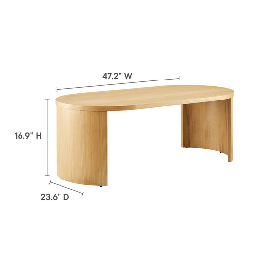 Aspect Oval Wood Coffee Table by Furniture For America