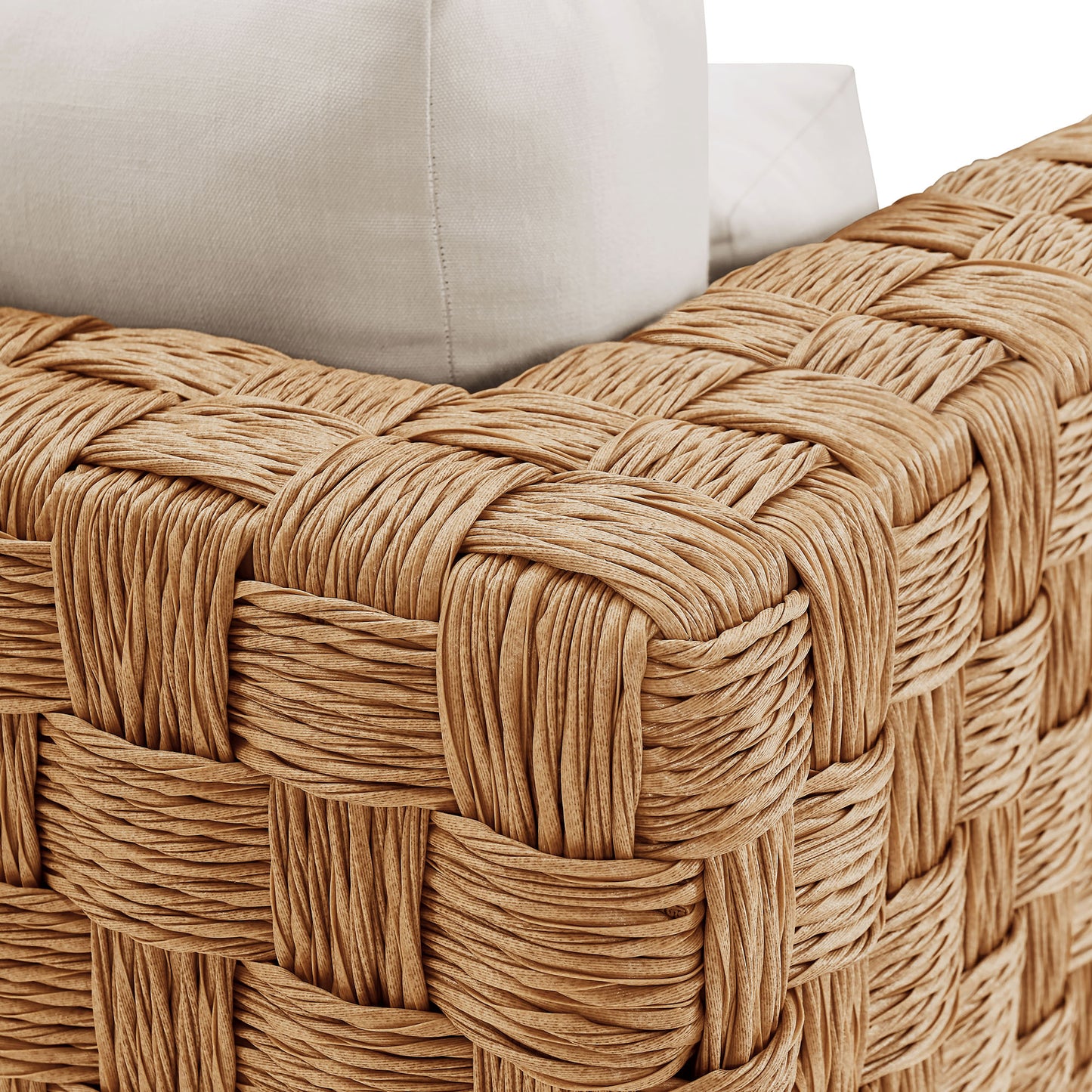 Terra Outdoor Patio Wicker Outdoor Patio Rattan Armchair in Natural Light Gray