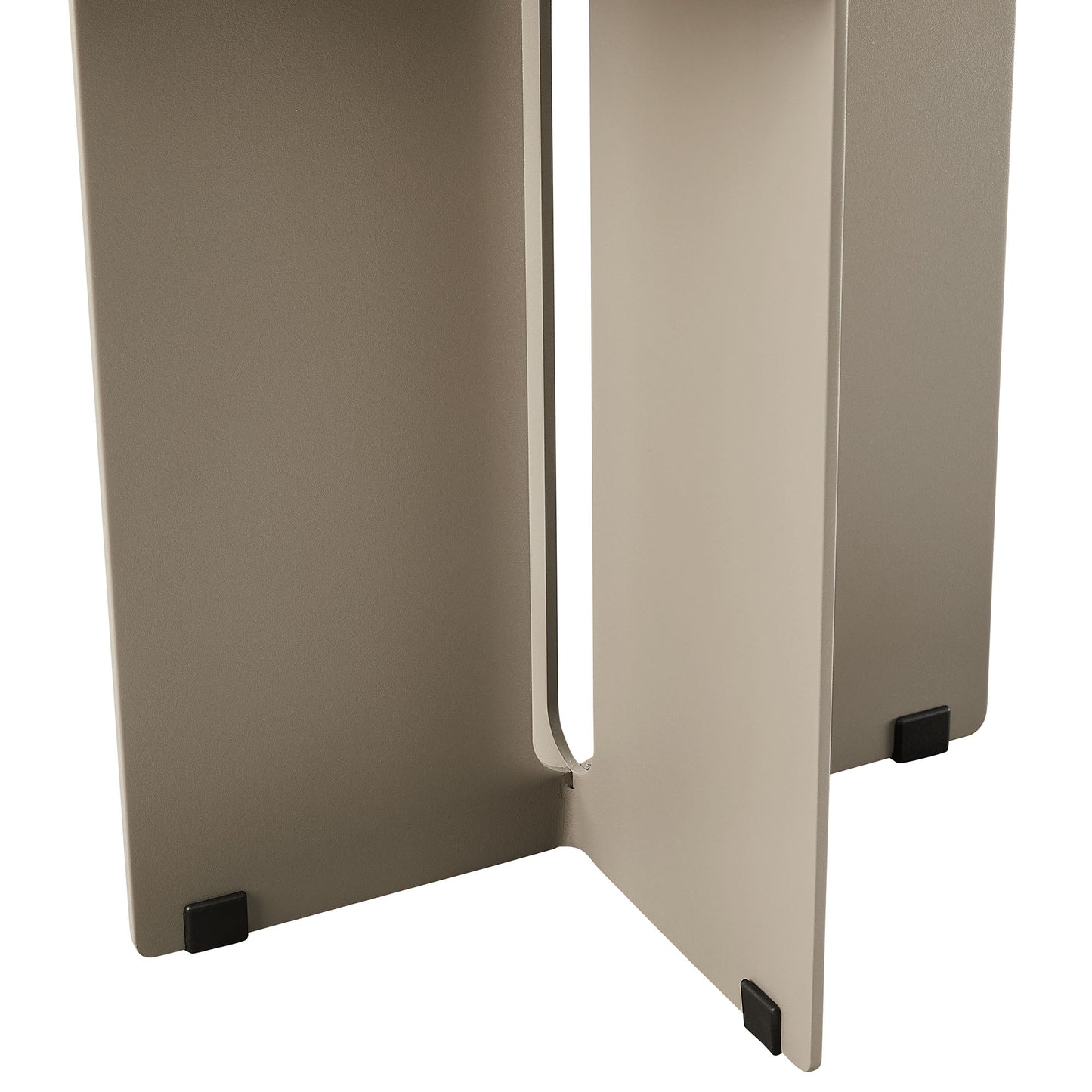 Ribe Outdoor Patio Aluminum Side Table in Khaki