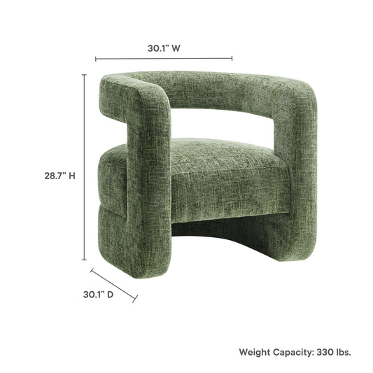 Jaylin Upholstered Chenille Accent Chair by Furniture For America