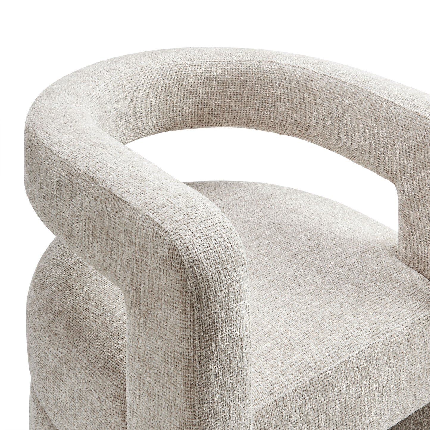 Woodruff Upholstered Chenille Accent Chair in Dove Gray