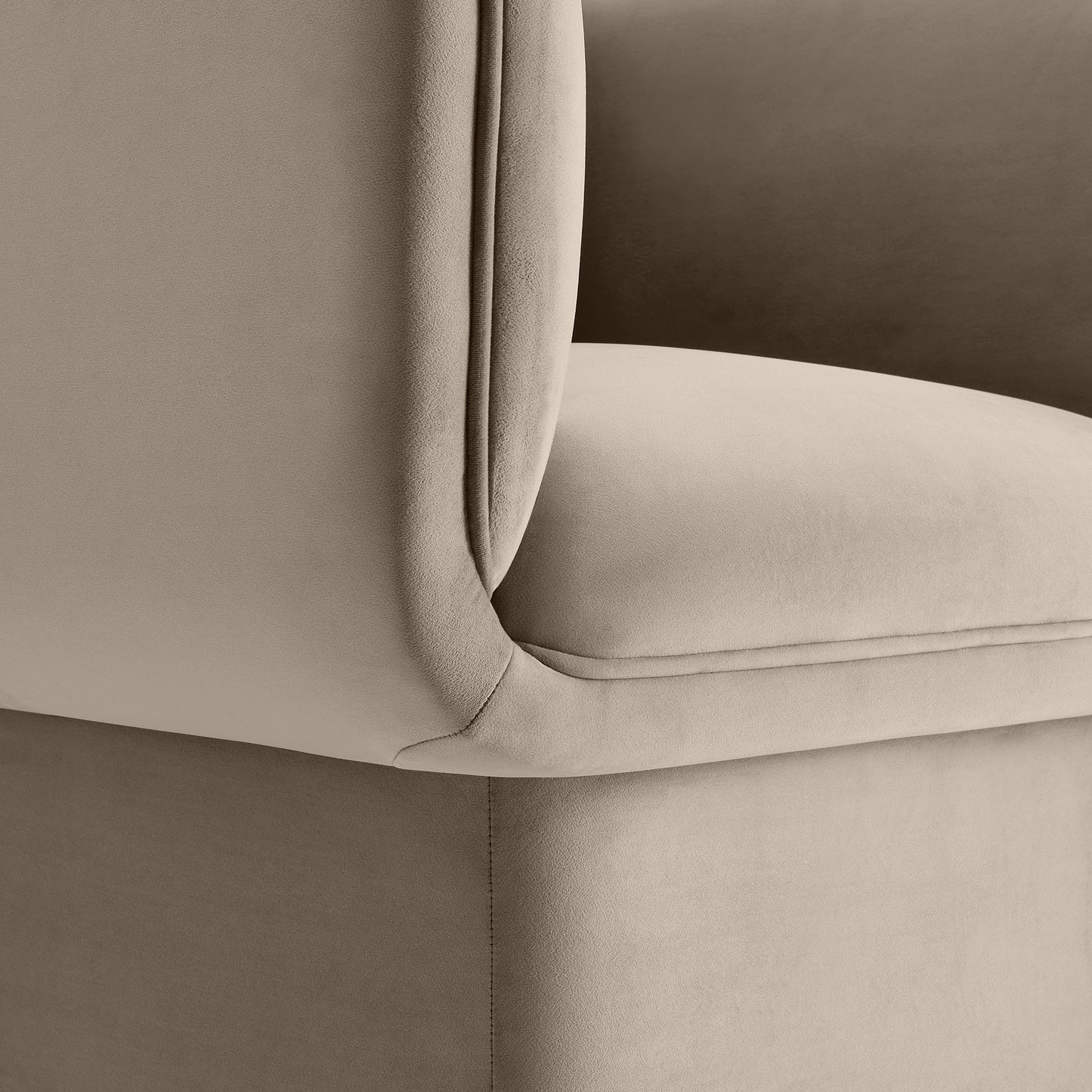 Roskilde Performance Velvet Accent Chair in Taupe