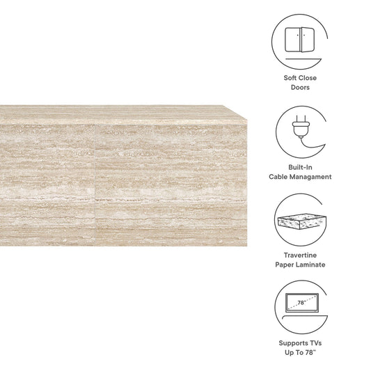 Terra 71" Wall-Mounted TV Stand by Furniture For America