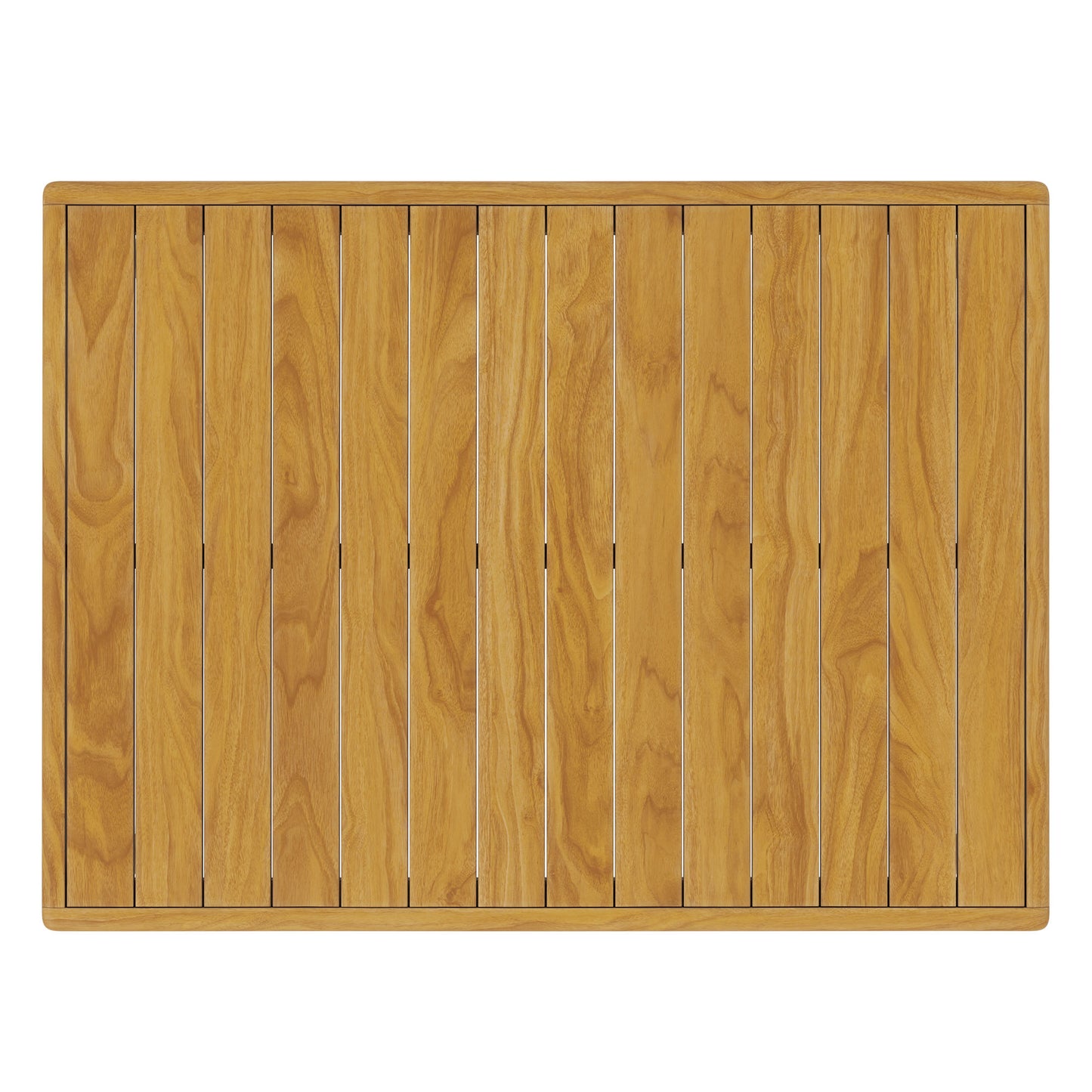 Basalt Outdoor Patio Teak Wood Coffee Table in Natural