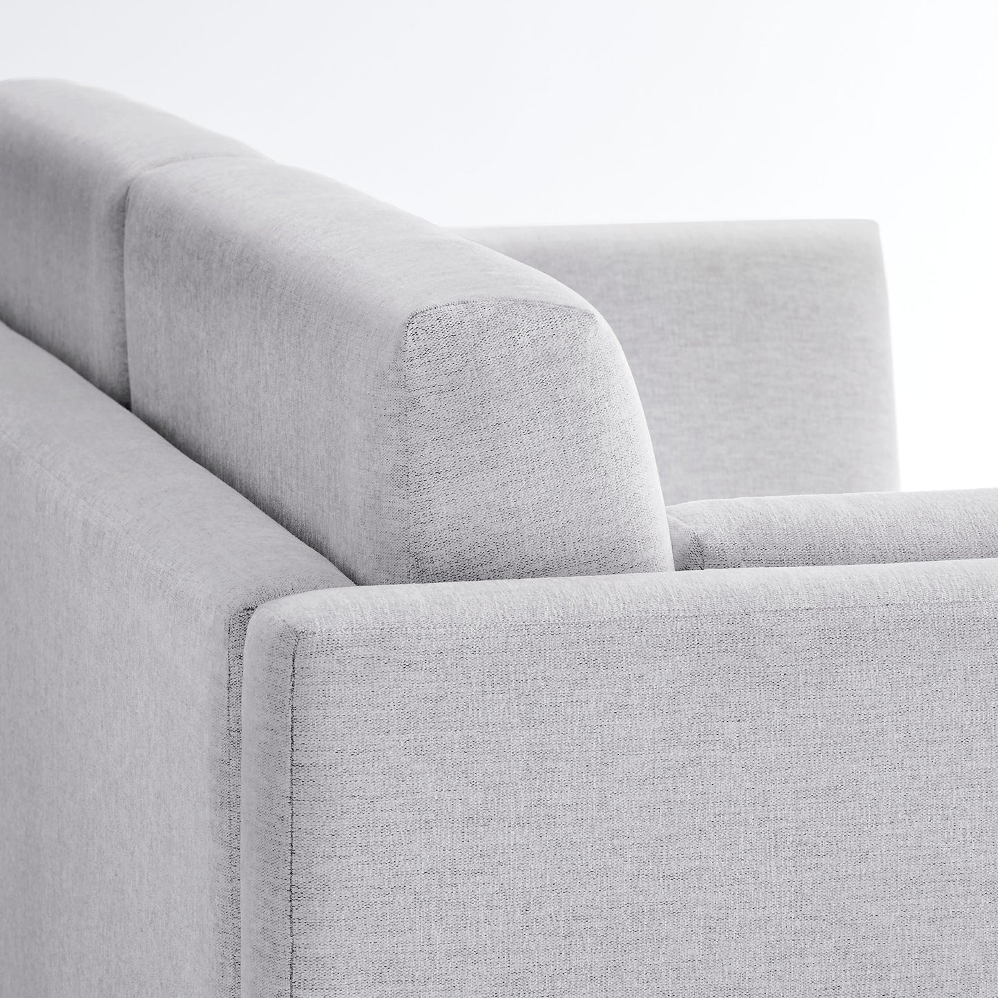 Cadaques Upholstered Heathered Chenille Sofa in Newsprint