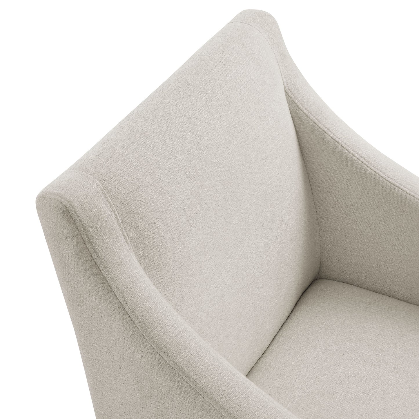 Vivienne Fabric Upholstered Dining Armchair in Salt Black