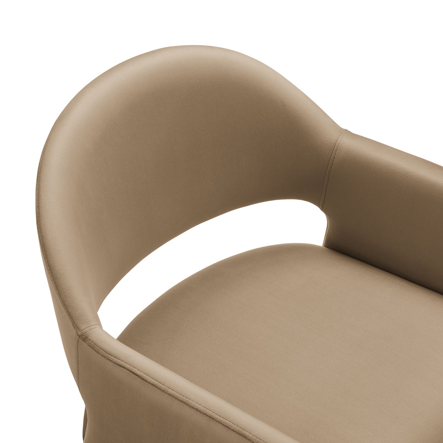 Quartz Performance Velvet Dining Armchair in Taupe