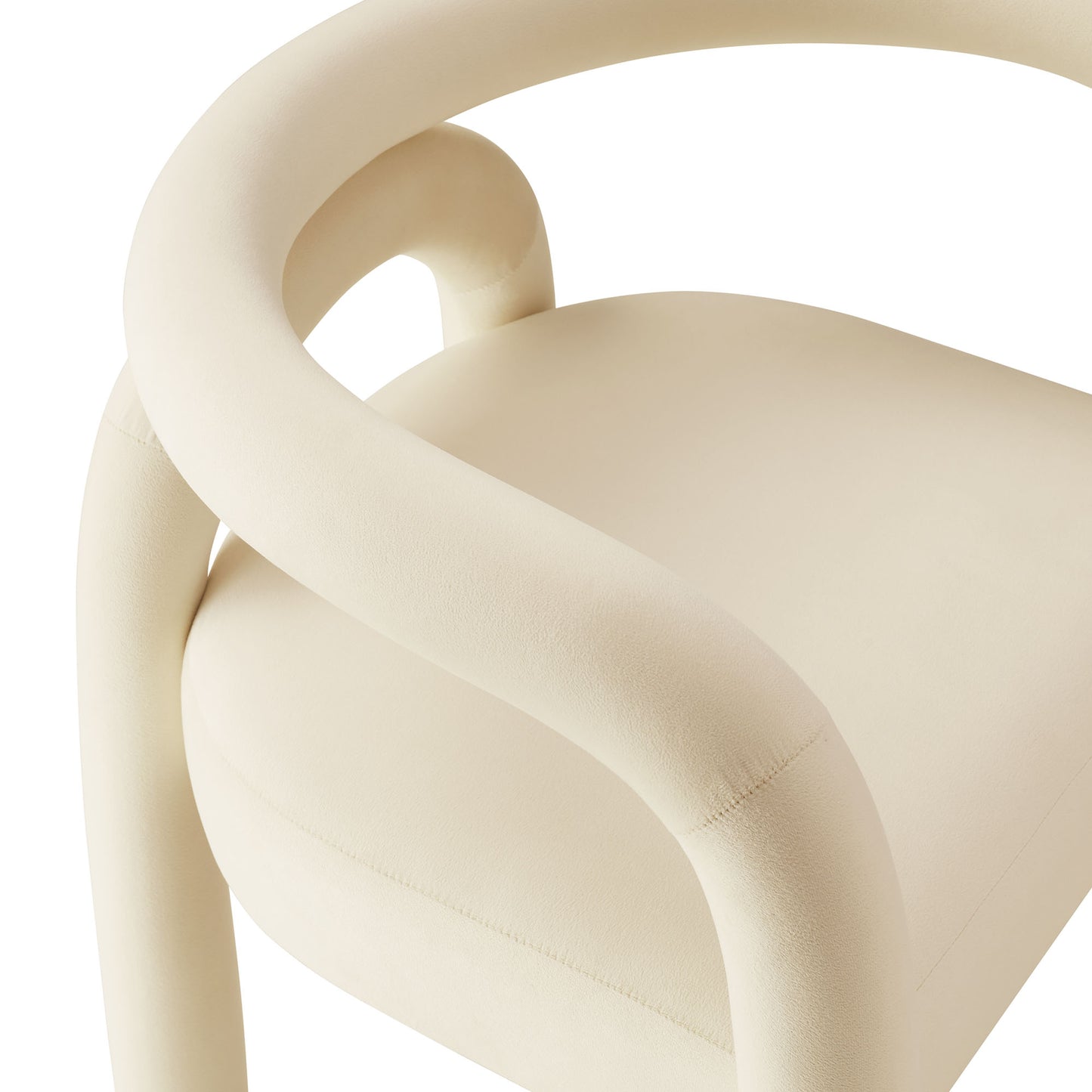 Orla Performance Velvet Dining Chair in Porcelain