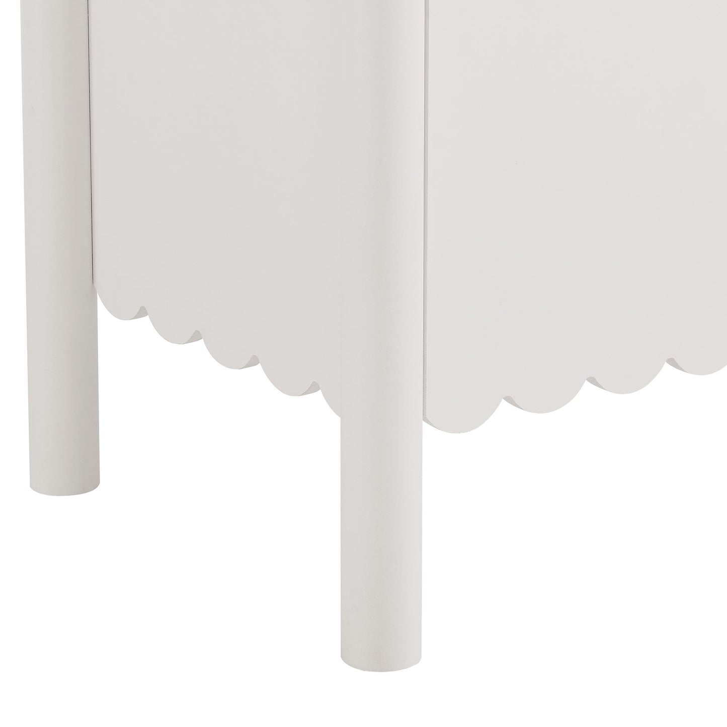 Solstice 35" 2-Door Scalloped Sideboard Cabinet in White