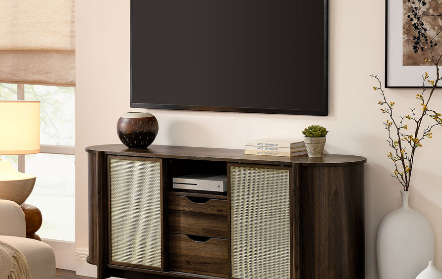 Hesper 63" Curved Sideboard in Walnut