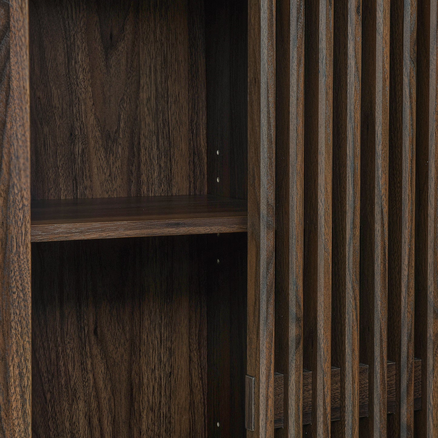 Fleur 71" Arched Storage Display Cabinet in Walnut