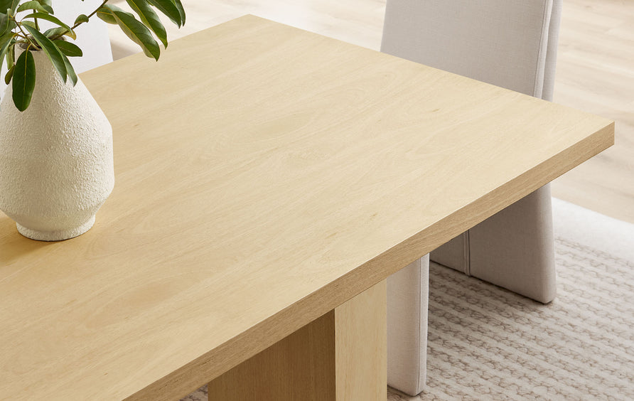 Caelia 82" Rectangular Wood Dining Table in Natural