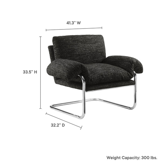 Ansel Boucle Fabric Accent Chair by Furniture For America