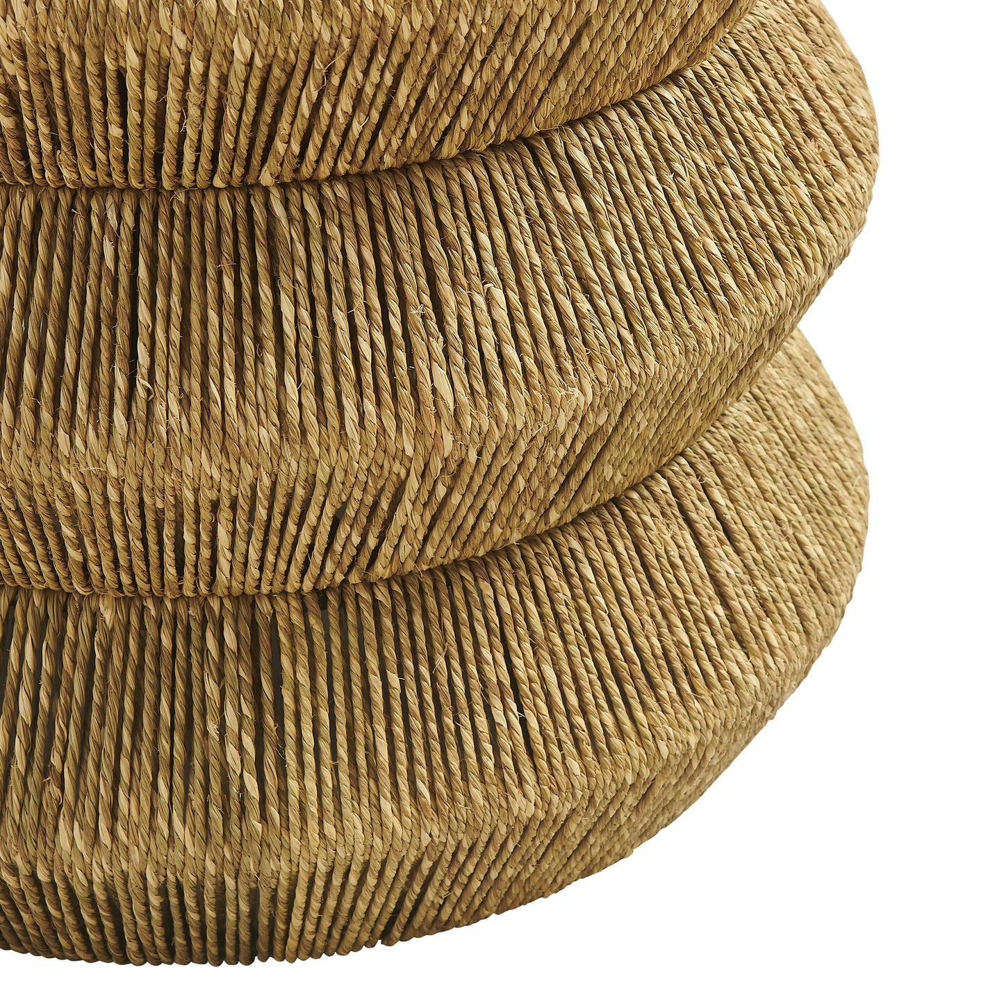 Jago Seagrass and Wood End Table in Walnut Natural
