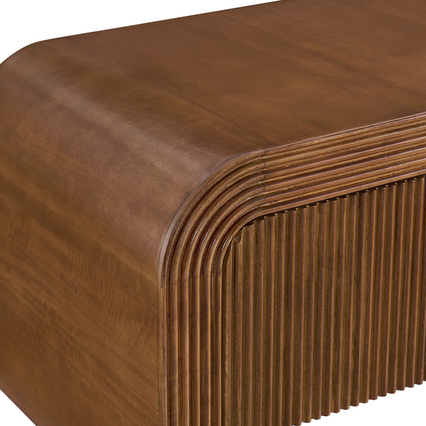 Odette 68" Fluted TV Stand in Walnut